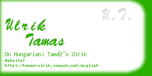 ulrik tamas business card